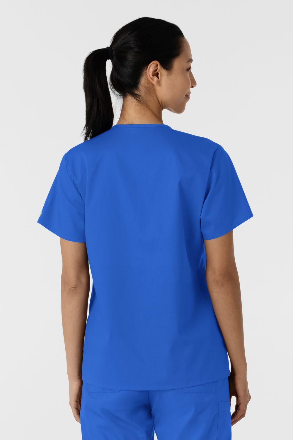 Casacca donna 106 scollo a V royal blue