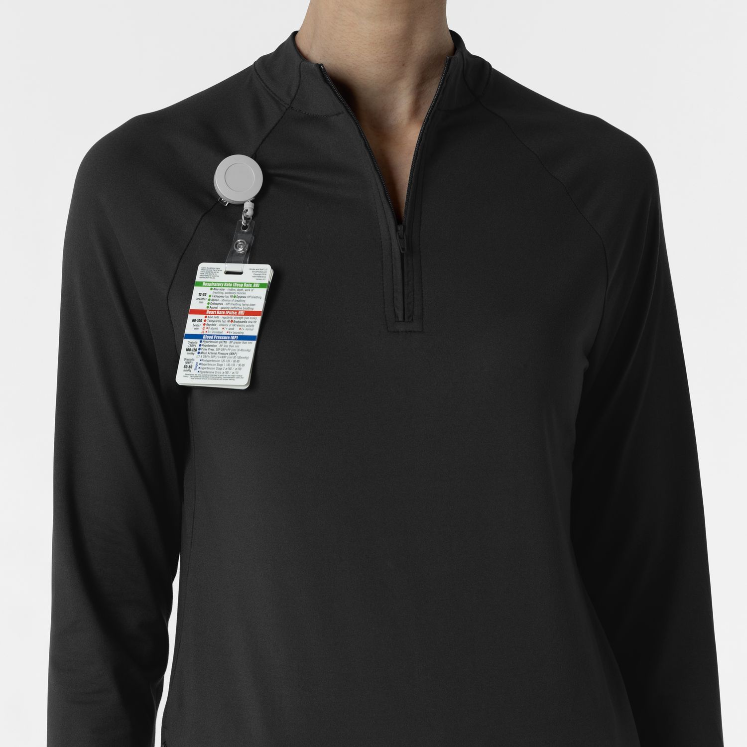 Maglia con mezza zip con finestra black