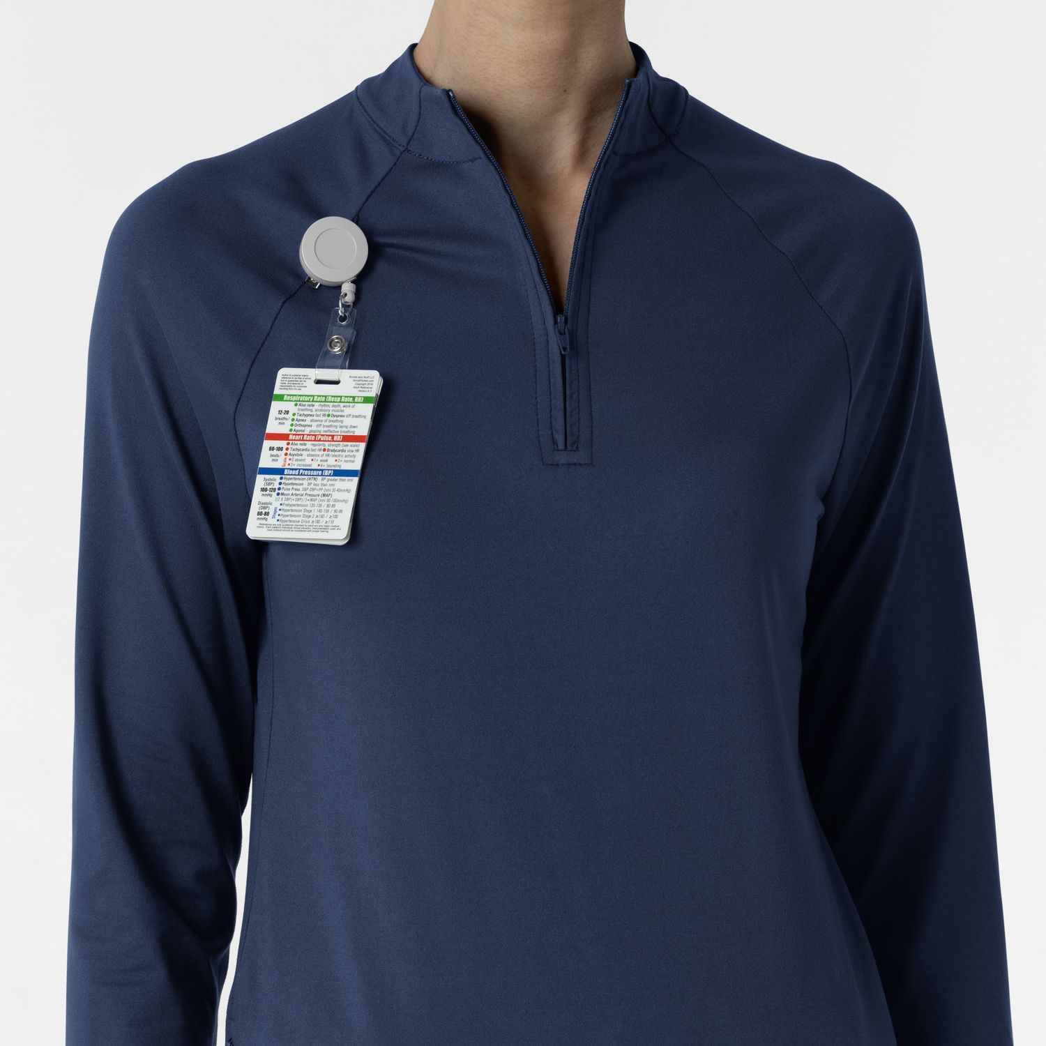 Maglia con mezza zip con finestra navy blue
