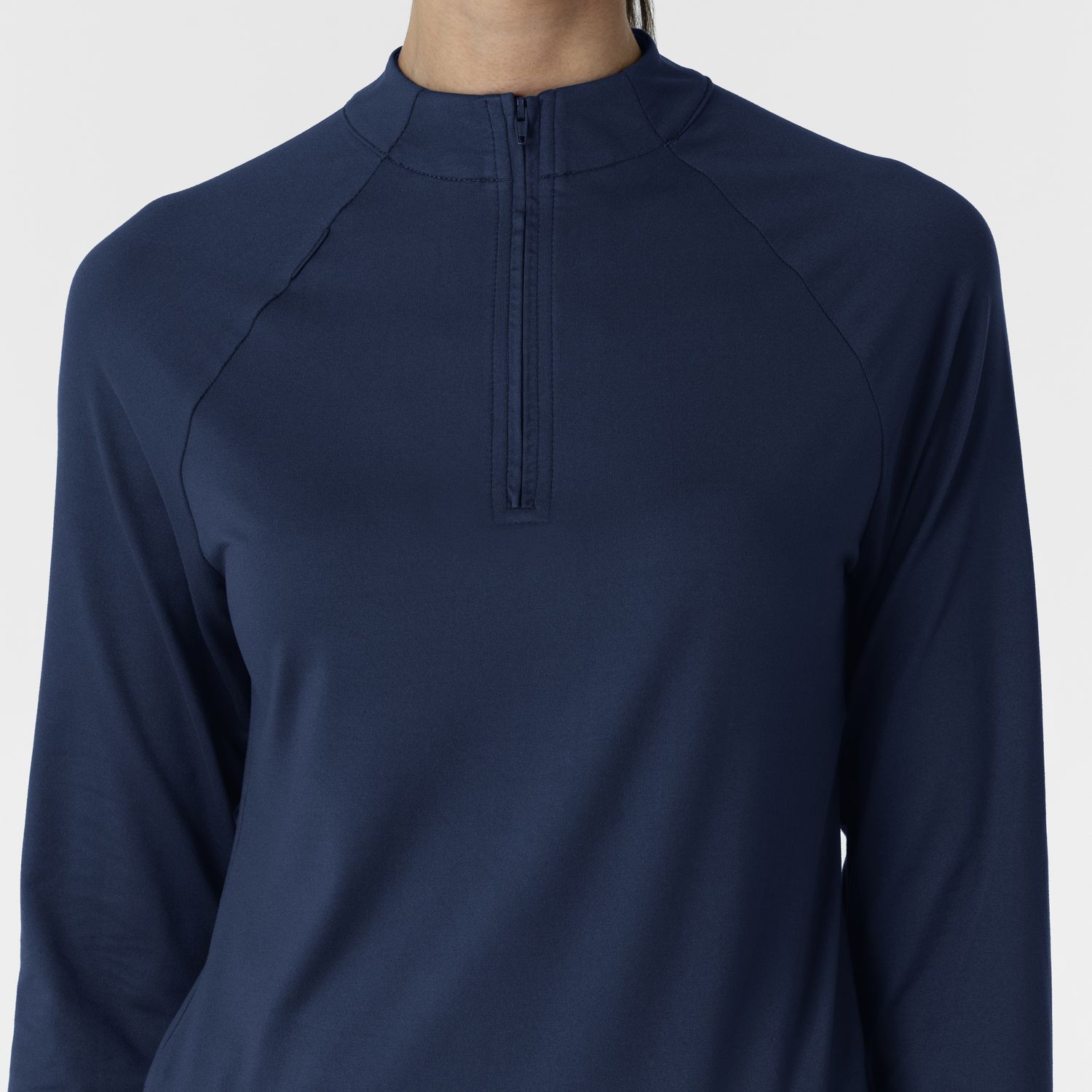 Maglia con mezza zip con finestra navy blue