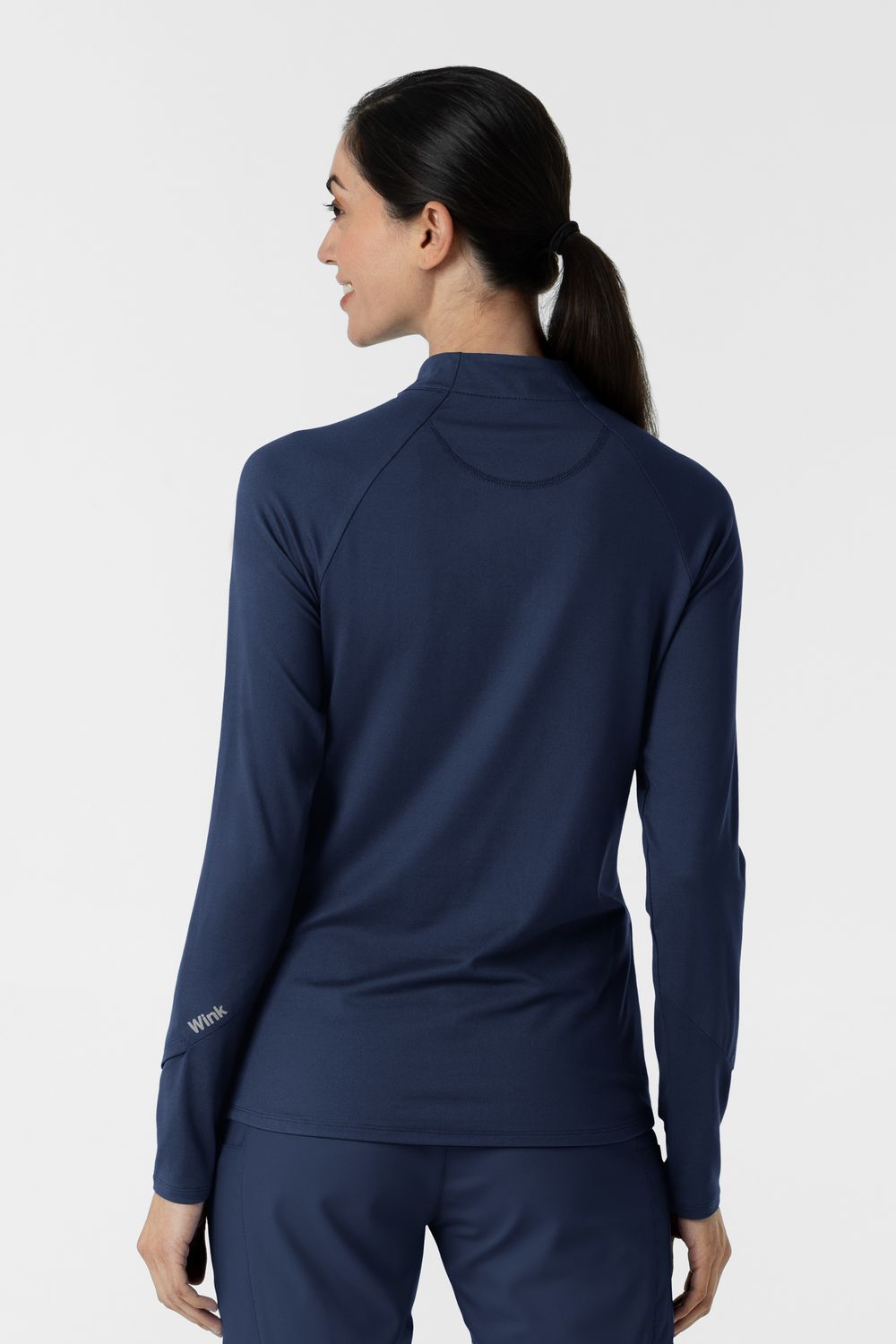 Maglia con mezza zip con finestra navy blue