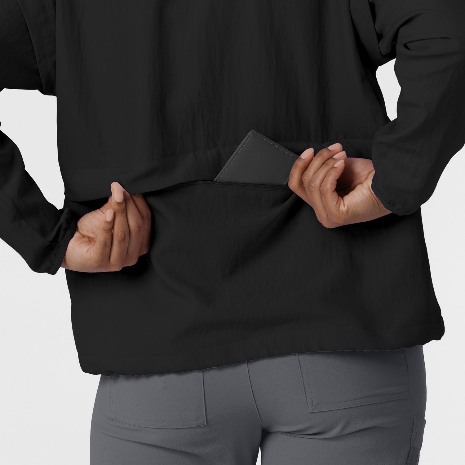 Felpa donna 8014 antivento zip black