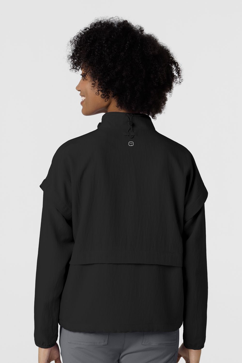 Felpa donna 8014 antivento zip black
