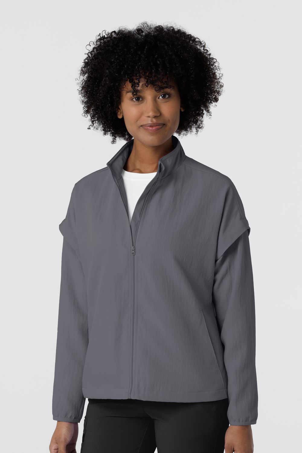 Felpa donna 8014 antivento zip pewter