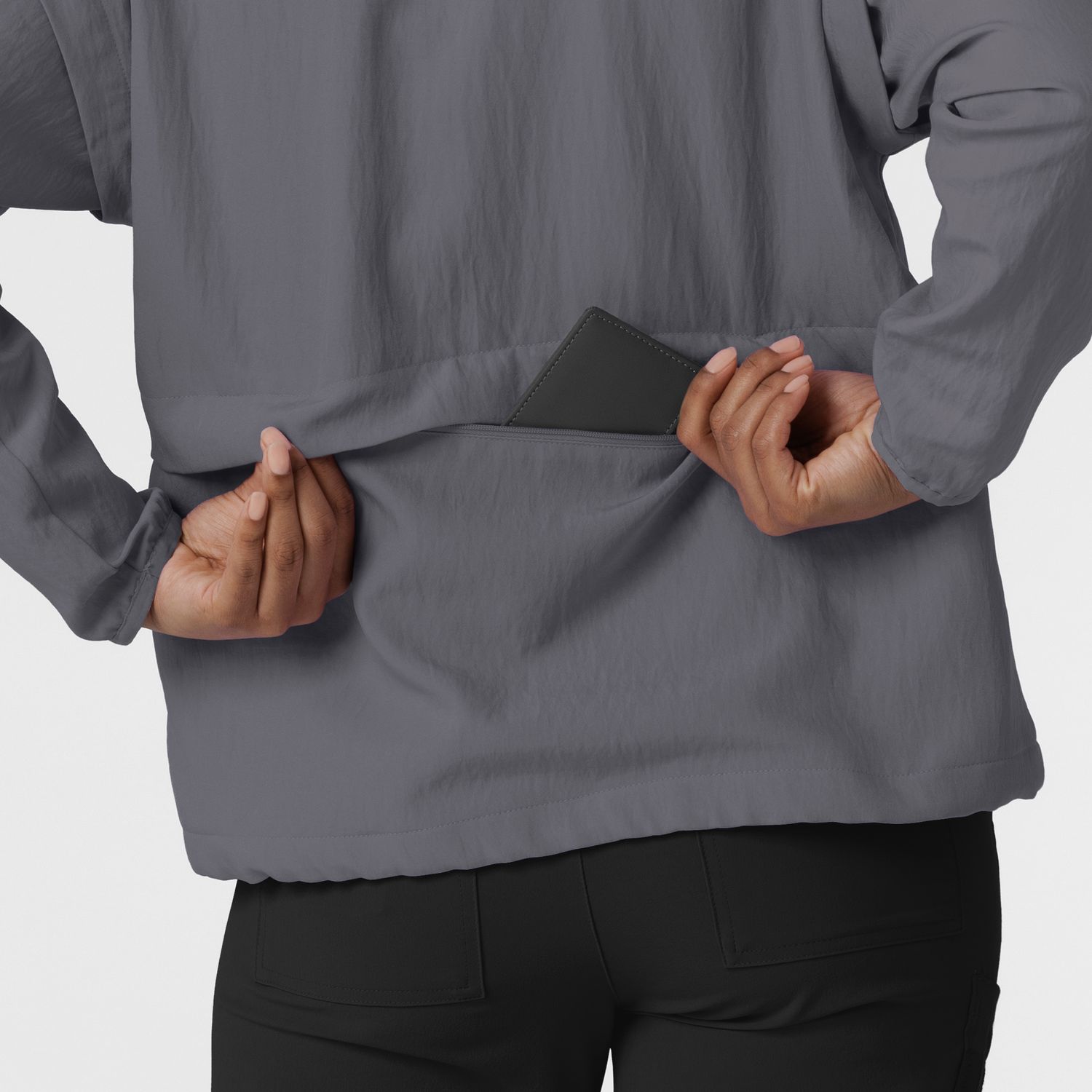 Felpa donna 8014 antivento zip pewter
