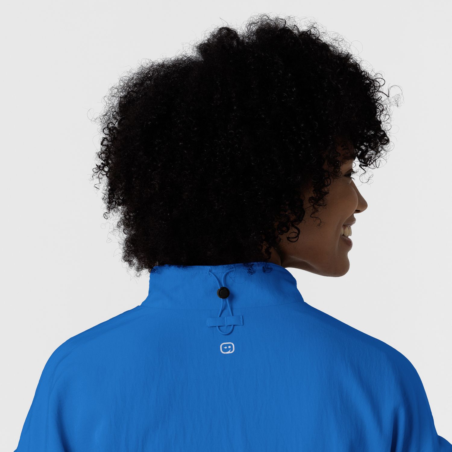Felpa donna 8014 antivento zip royal blue