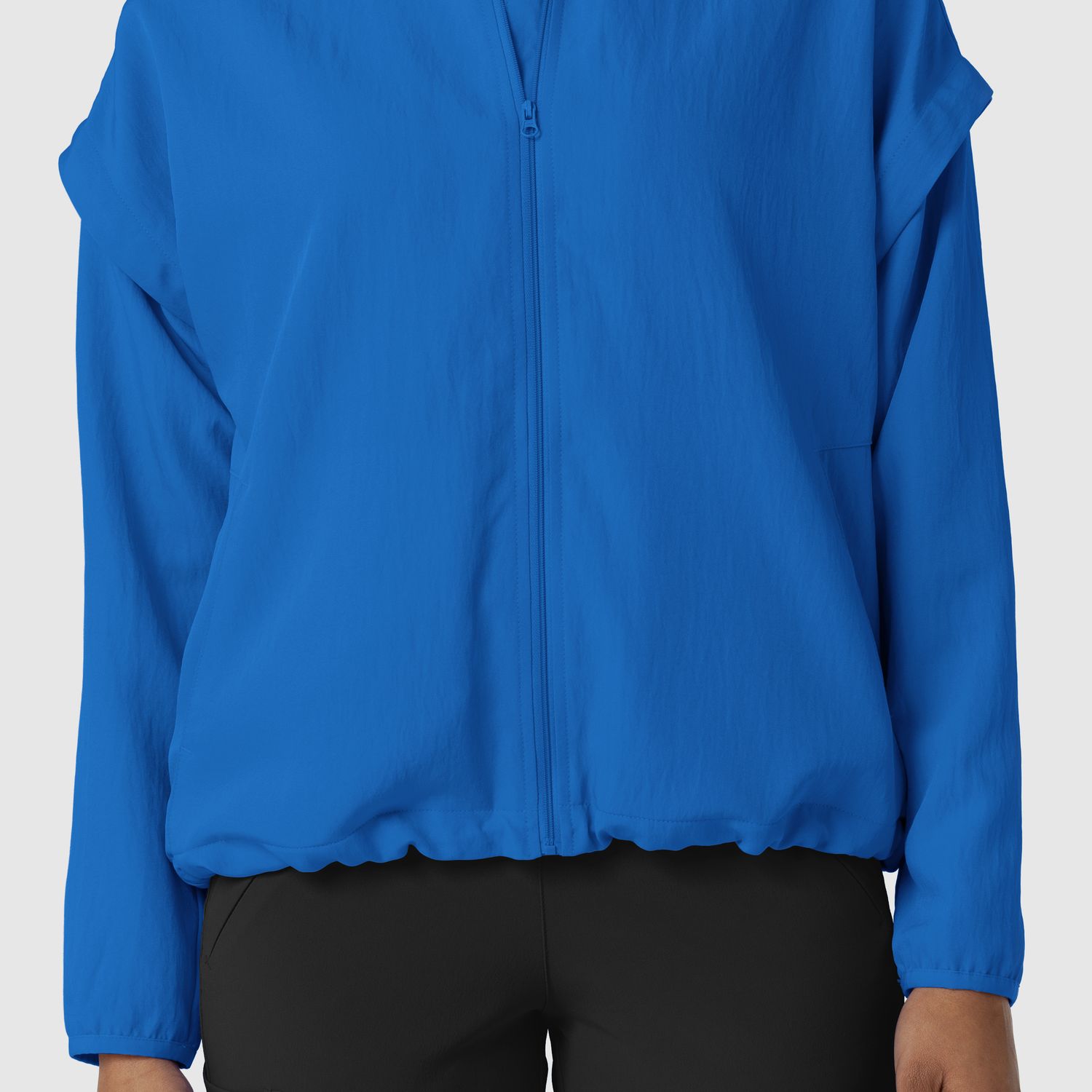 Felpa donna 8014 antivento zip royal blue