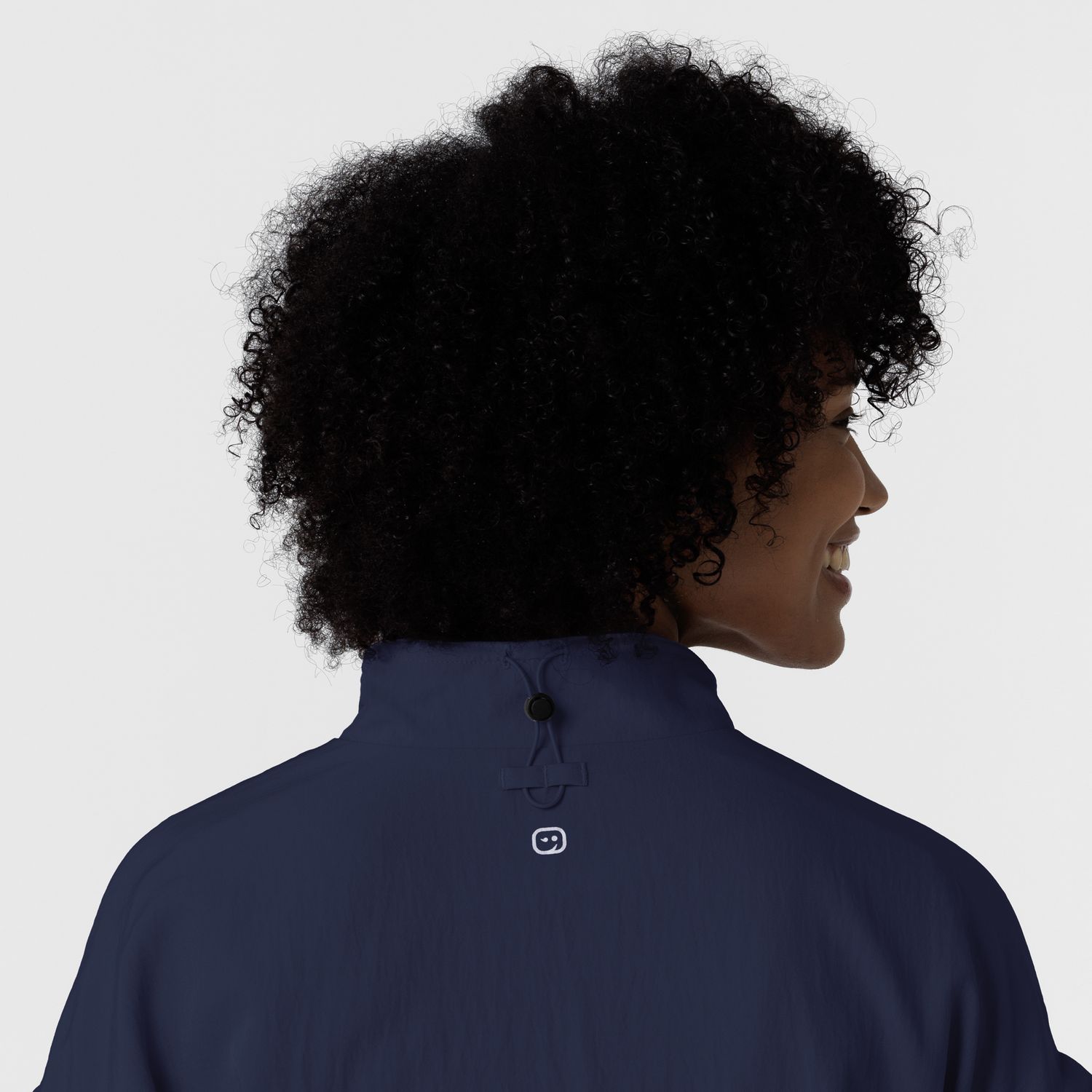 Felpa donna 8014 antivento zip navy blue