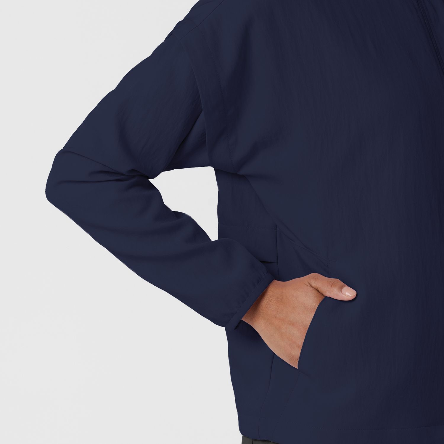 Felpa donna 8014 antivento zip navy blue