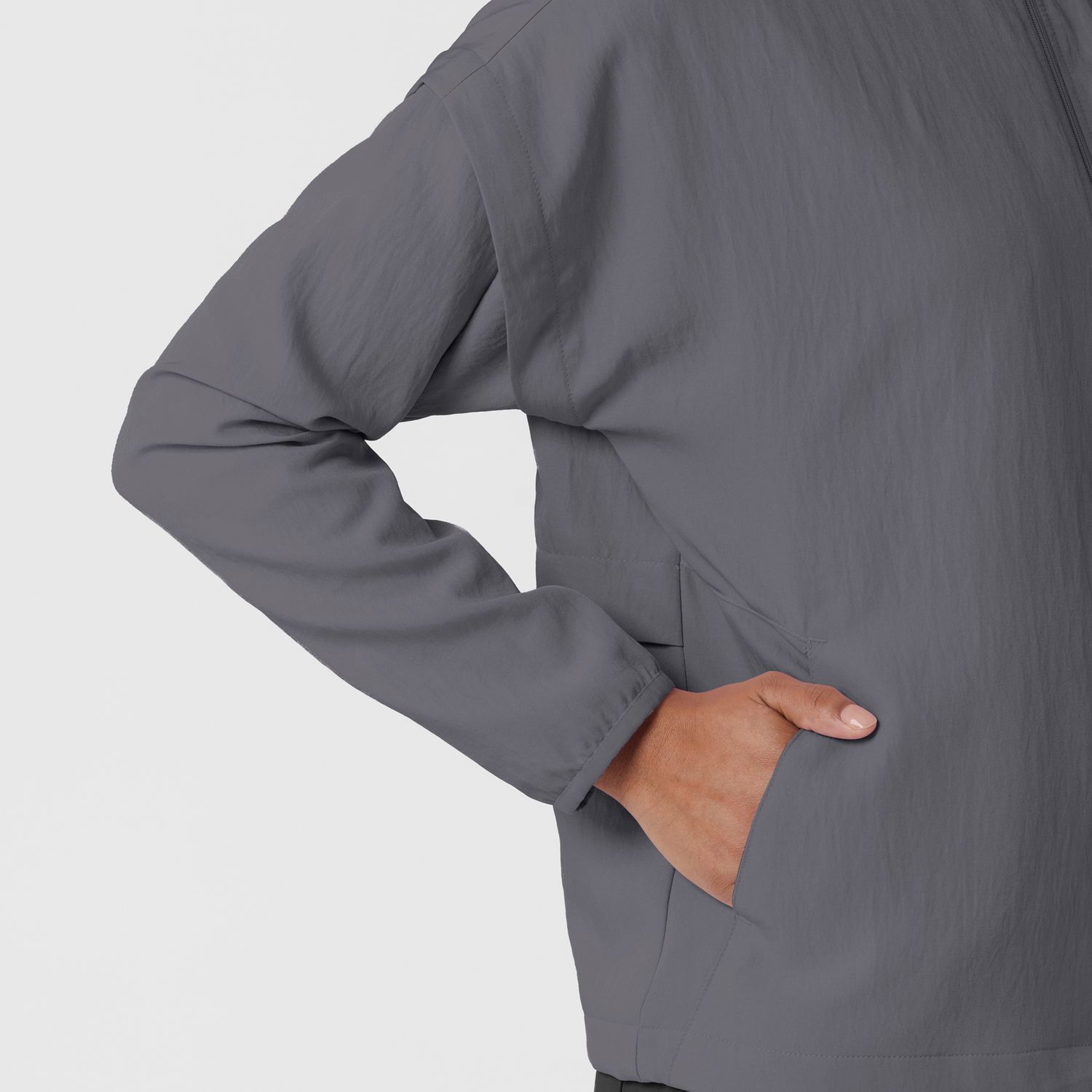 Felpa donna 8014 antivento zip pewter
