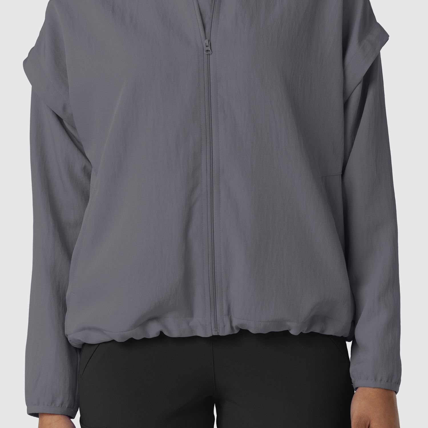 Felpa donna 8014 antivento zip pewter