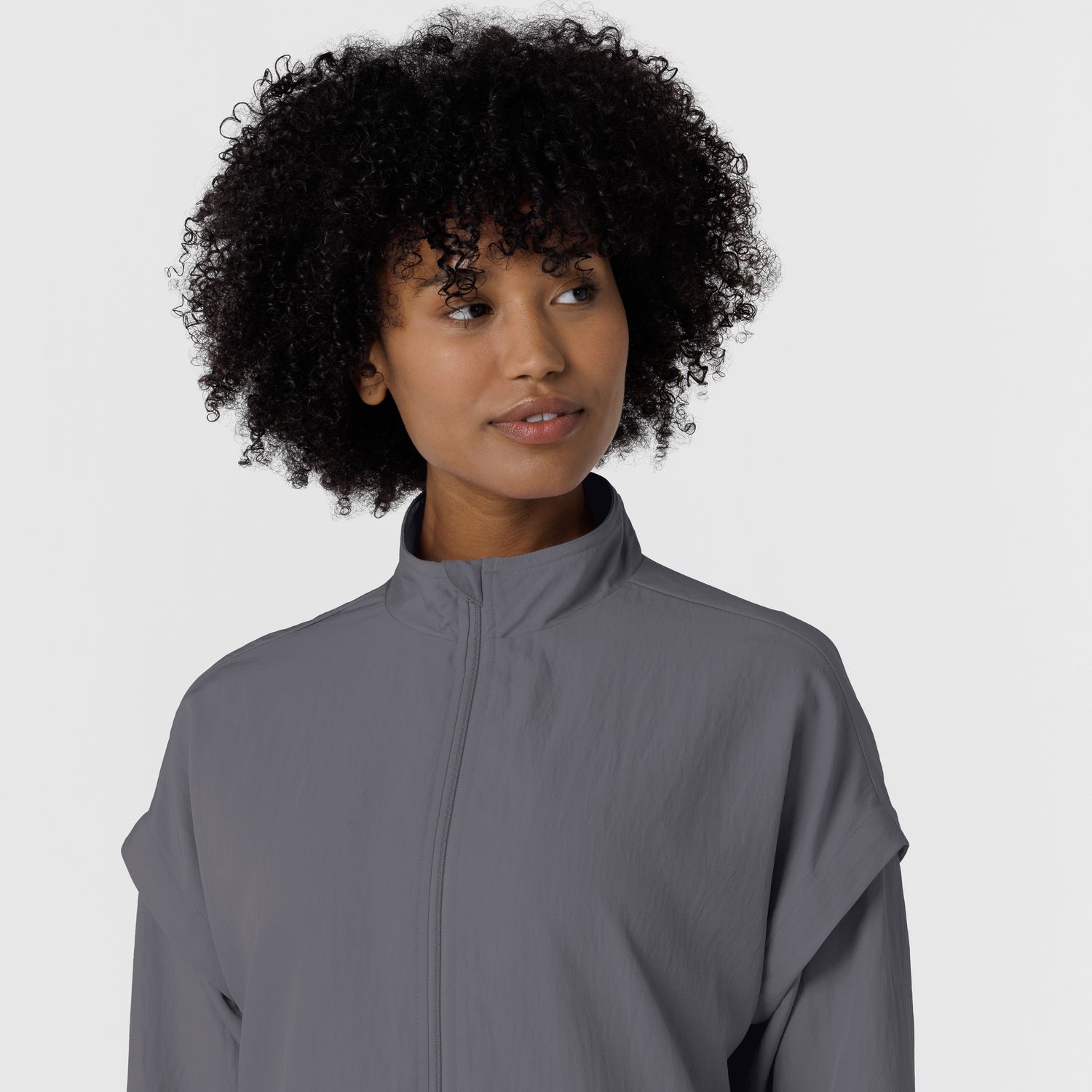 Felpa donna 8014 antivento zip pewter