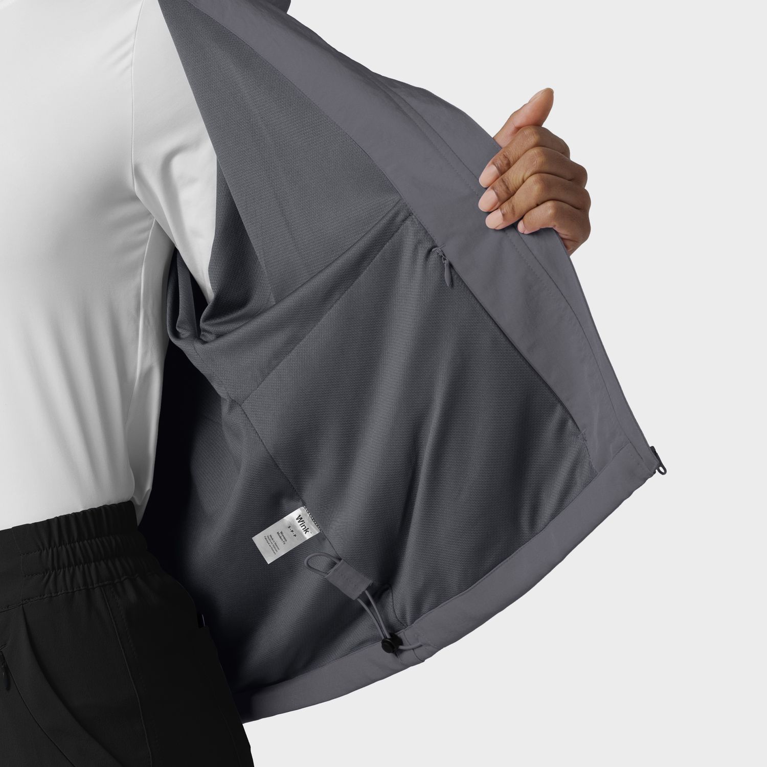 Felpa donna 8014 antivento zip pewter