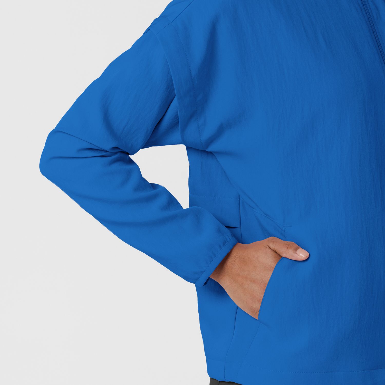 Felpa donna 8014 antivento zip royal blue