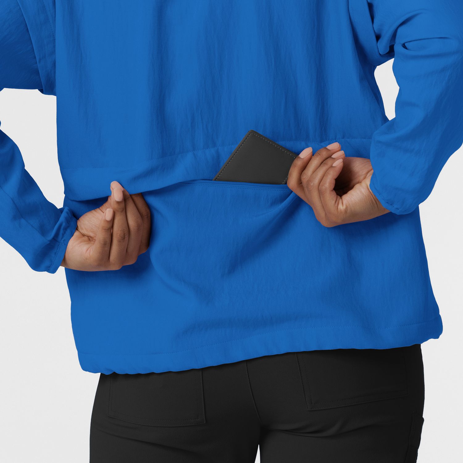 Felpa donna 8014 antivento zip royal blue