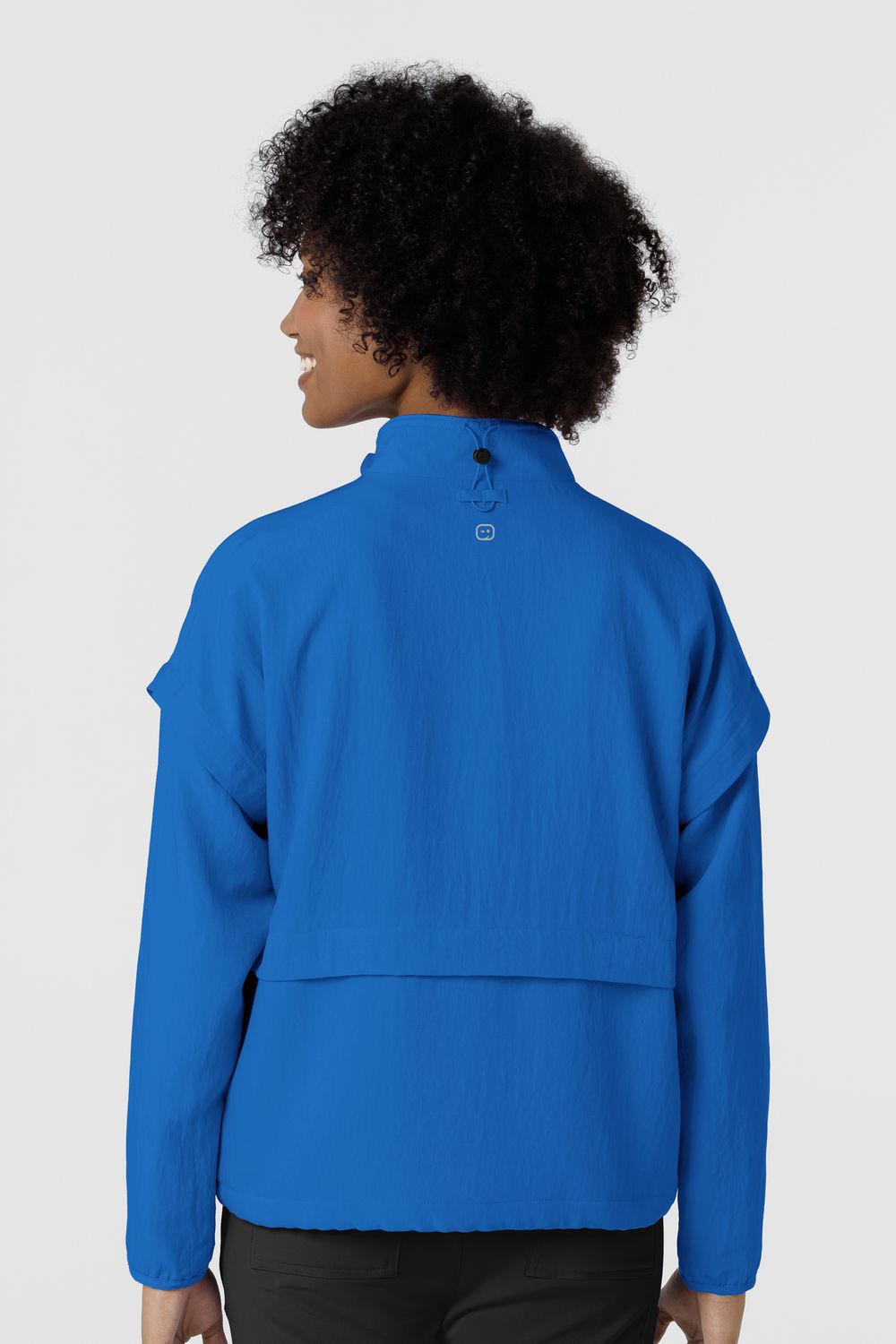 Felpa donna 8014 antivento zip royal blue