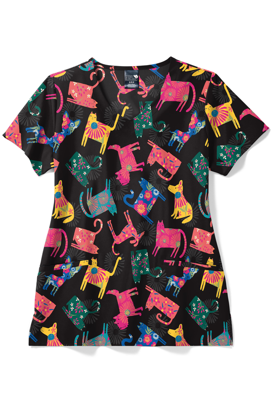 Casacca 18213 donna scollo a V Pawsitive Vibes
