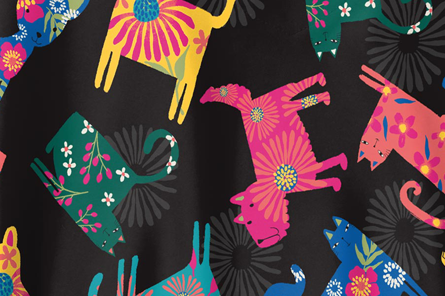 Casacca 18213 donna scollo a V Pawsitive Vibes