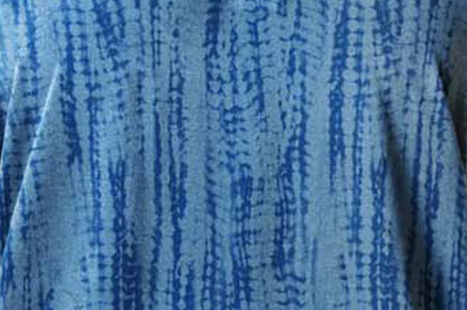 Casacca 6167 scollo a Y Shibori Navy