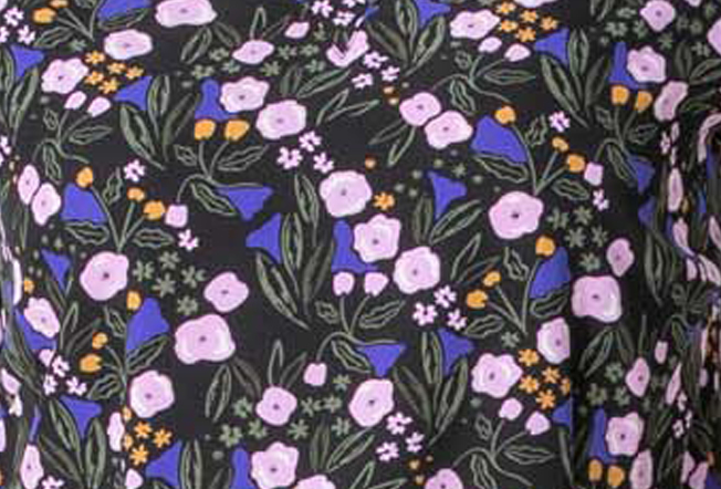 Casacca donna 6657 scollo a V BOTANICAL BUDS