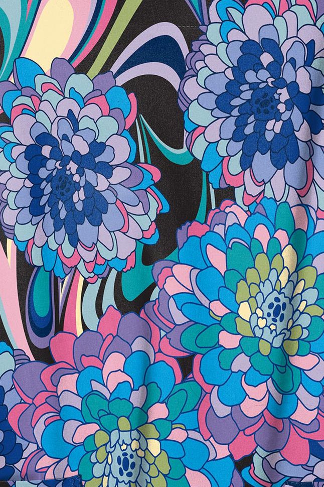 Casacca scollo arrotondato con piccola V - DISCO FLORAL