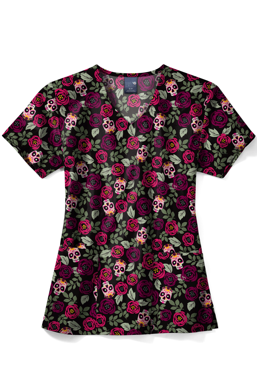 Casacca scollo a V - SUGAR SKULL ROSES
