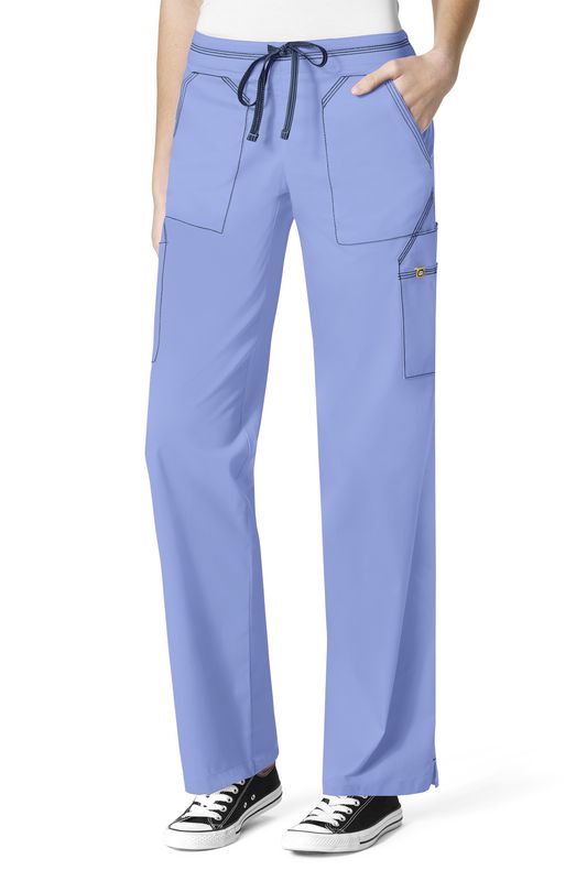 Pantalone donna 5701 cargo ceil blue