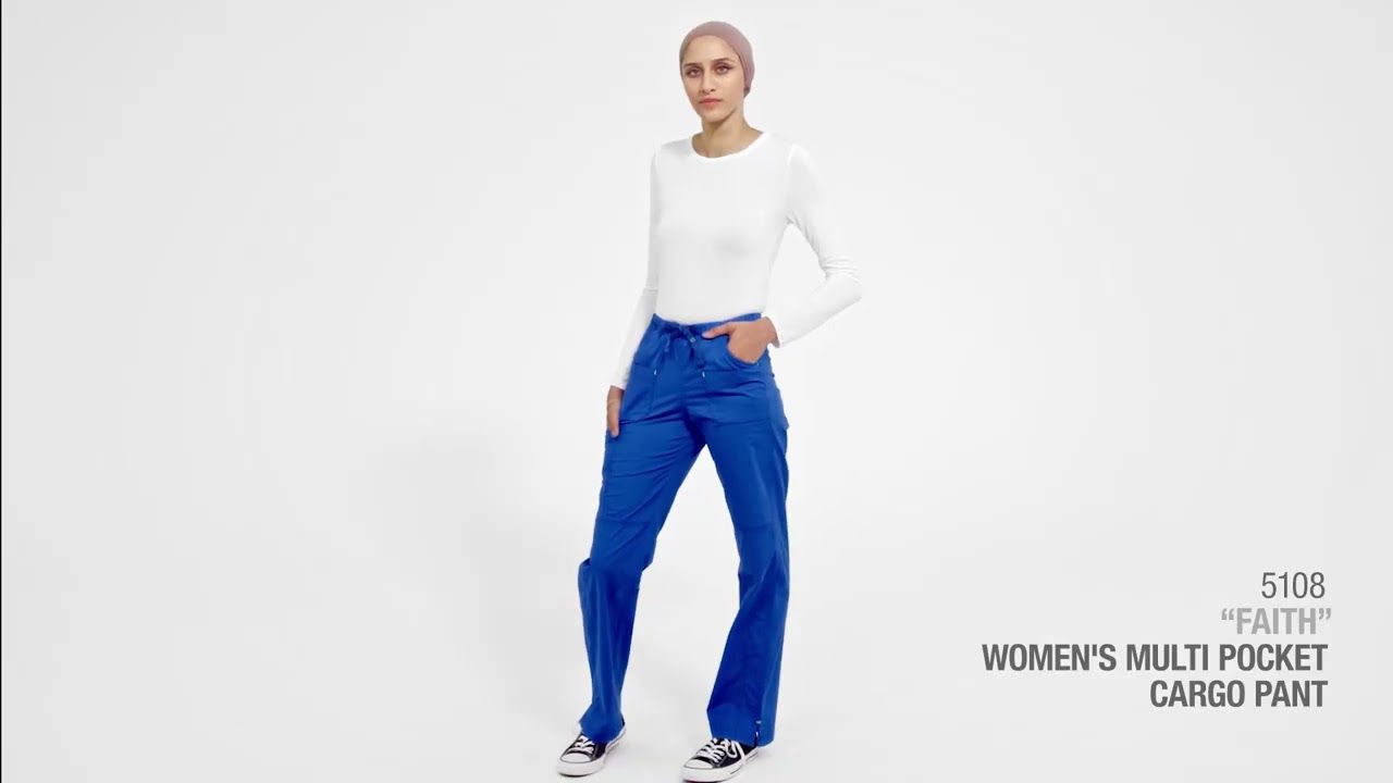 Pantalone donna 5108 cargo caribbean blue