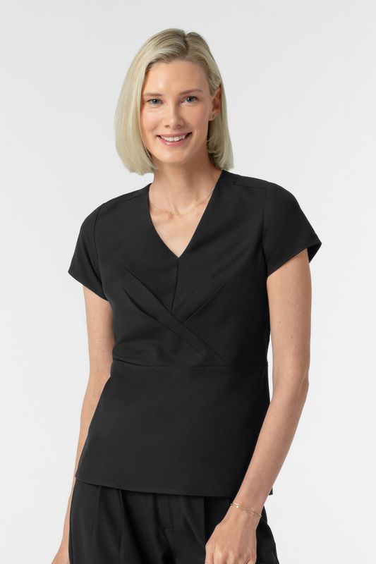 Casacca 6266 scollo a V black