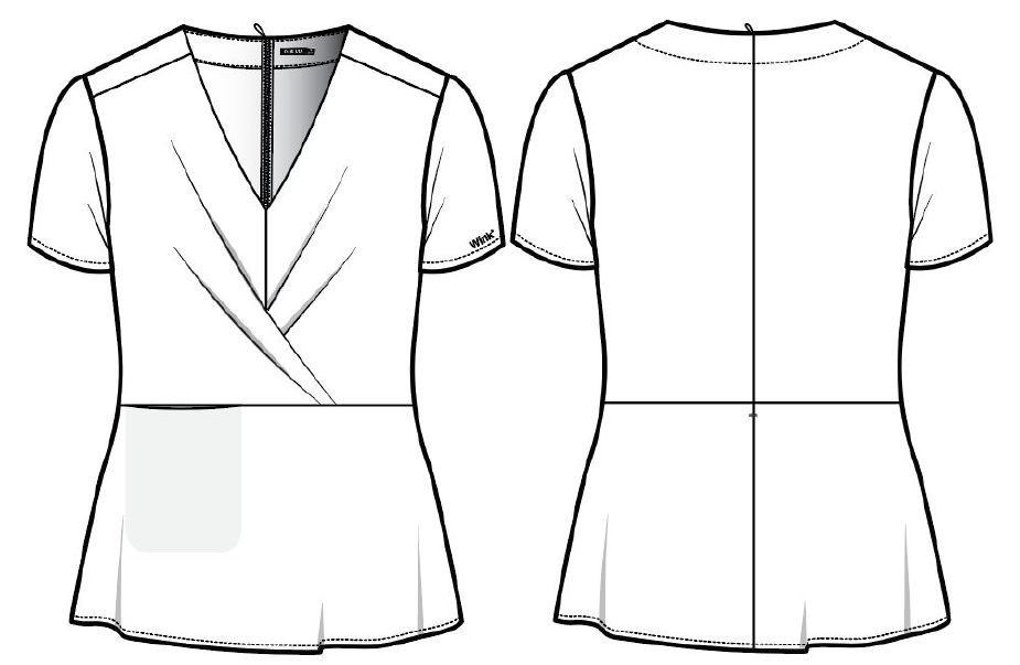 Casacca 6266 scollo a V white