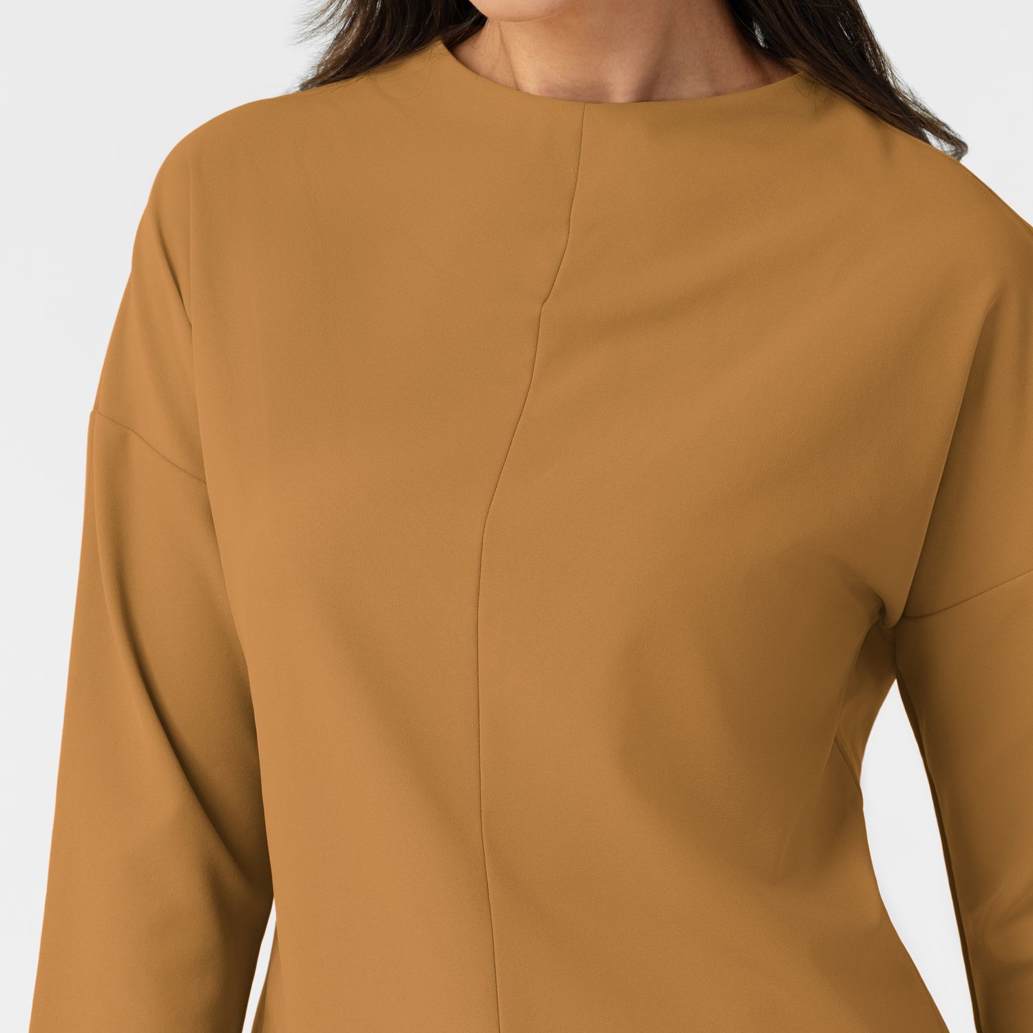 Casacca 6366 girocollo con maniche 3/4 amber brown