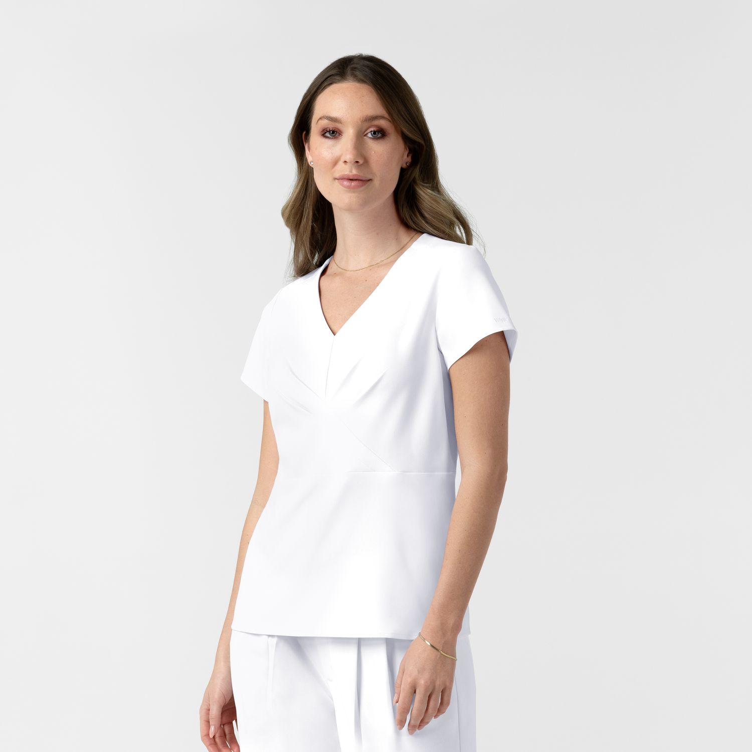 Casacca 6266 scollo a V white