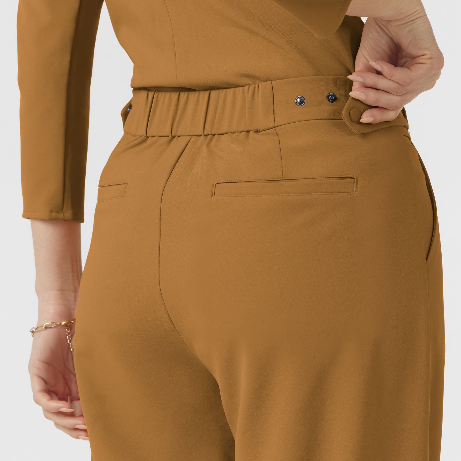 Pantalone donna 5266 ampio amber brown