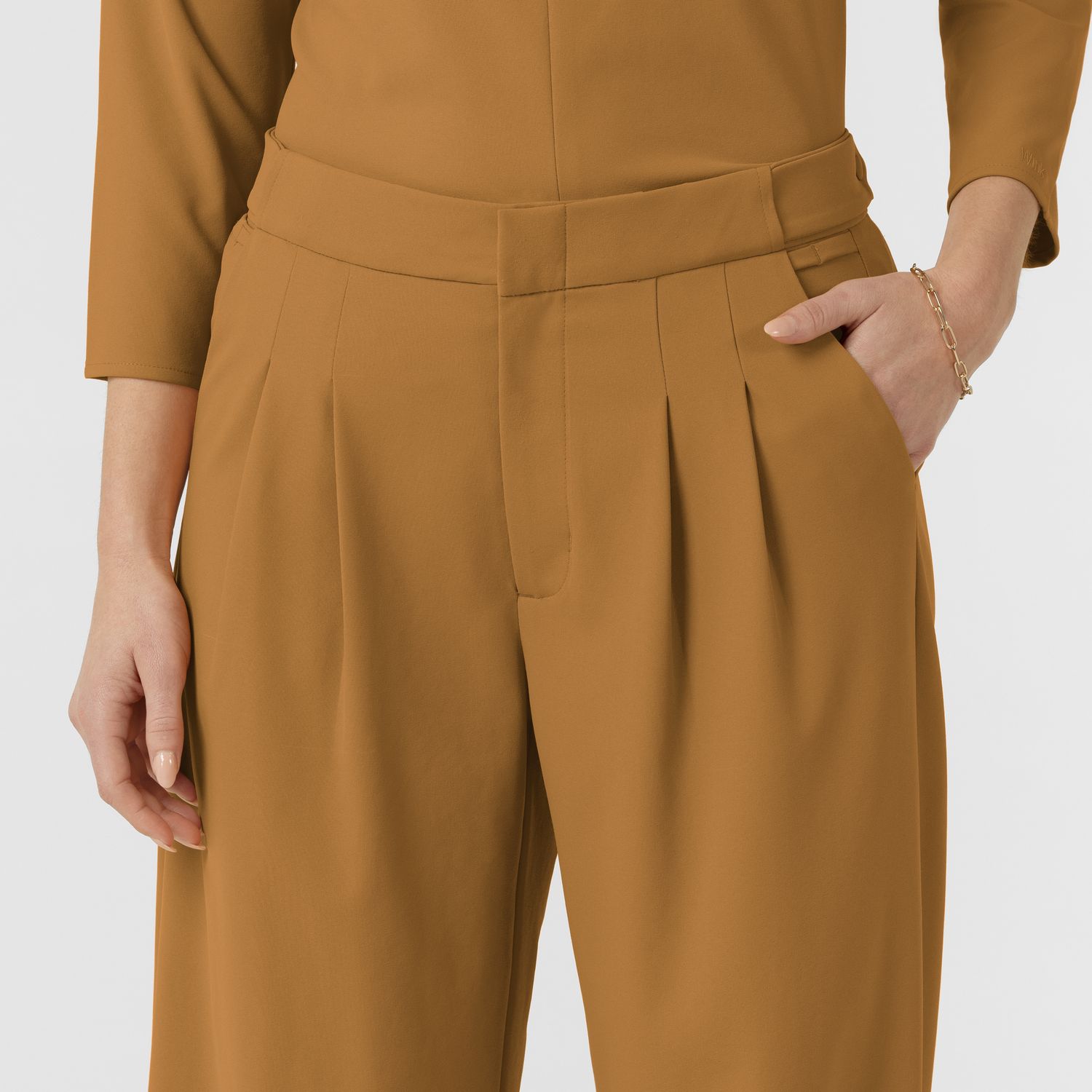 Pantalone donna 5266 ampio amber brown
