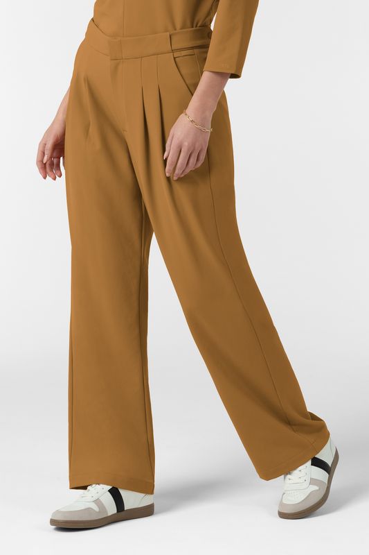 Pantalone donna 5266 ampio amber brown