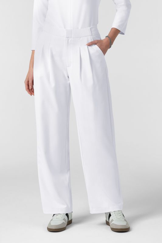 Pantalone donna 5266 ampio white
