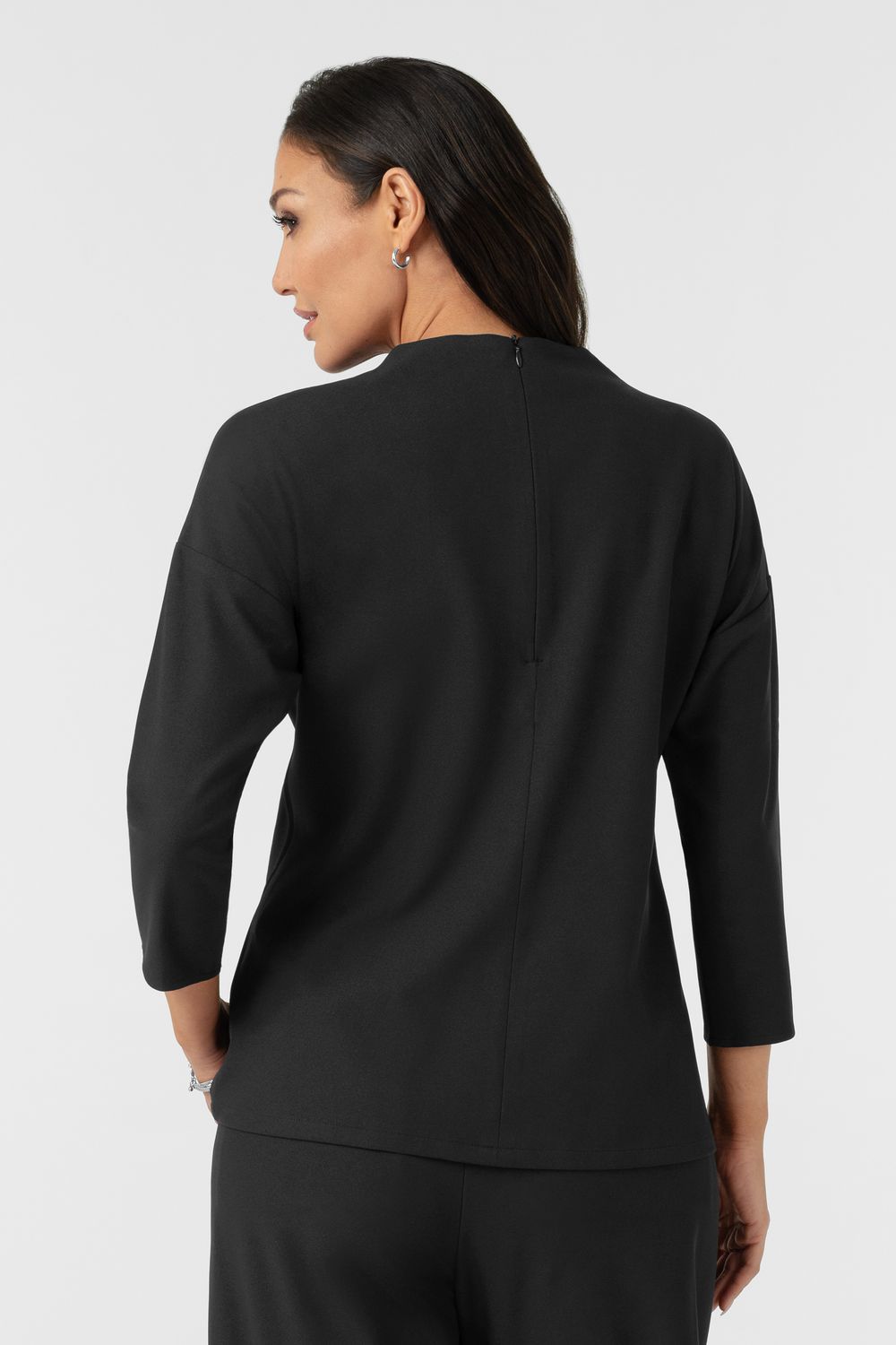 Casacca 6366 girocollo con maniche 3/4 black