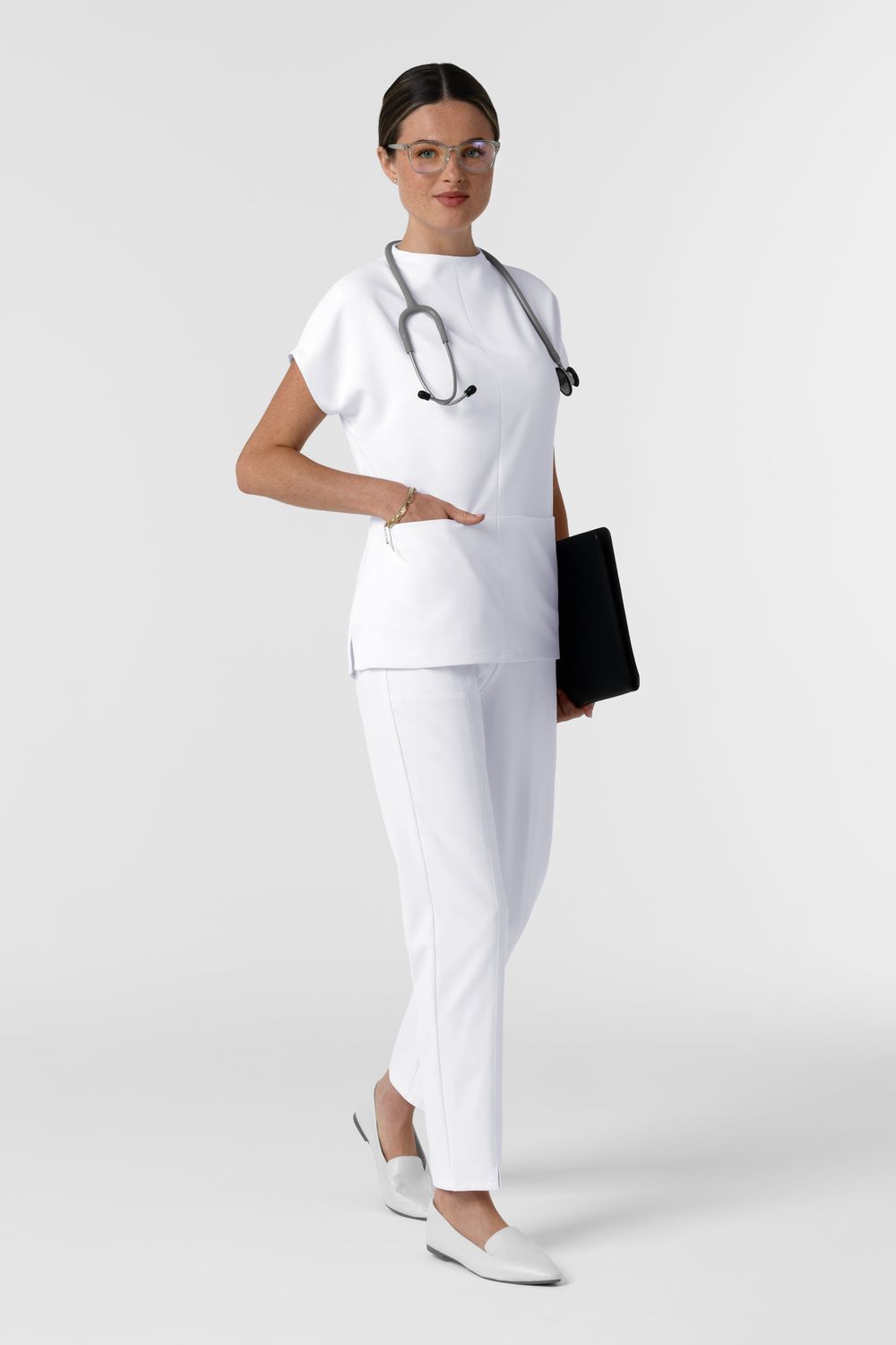 Pantalone donna 5166 affusolato white