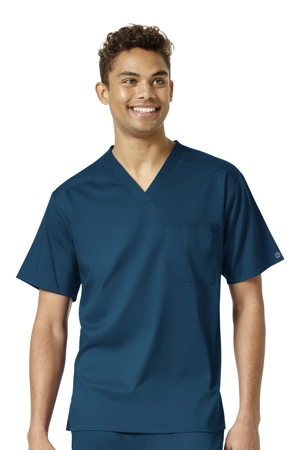 Casacca uomo 6619 scollo a V caribbean blue