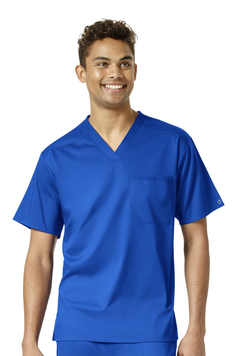 Casacca uomo 6619 scollo a V royal blue