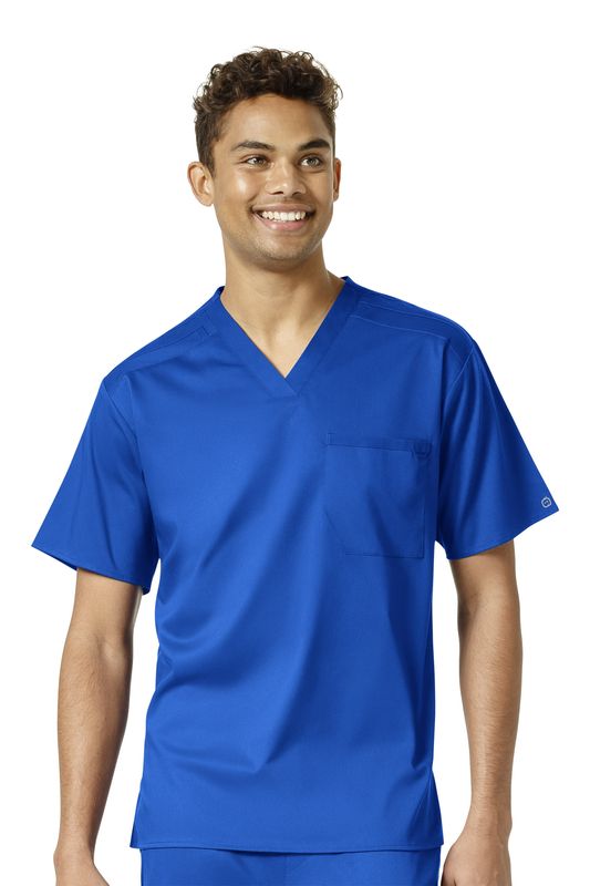 Casacca uomo 6619 scollo a V royal blue