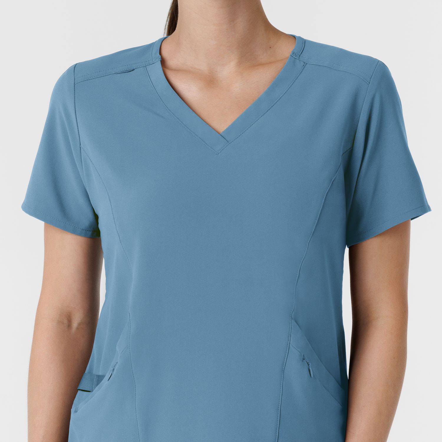 Casacca donna 6134 scollo a V pacific blue