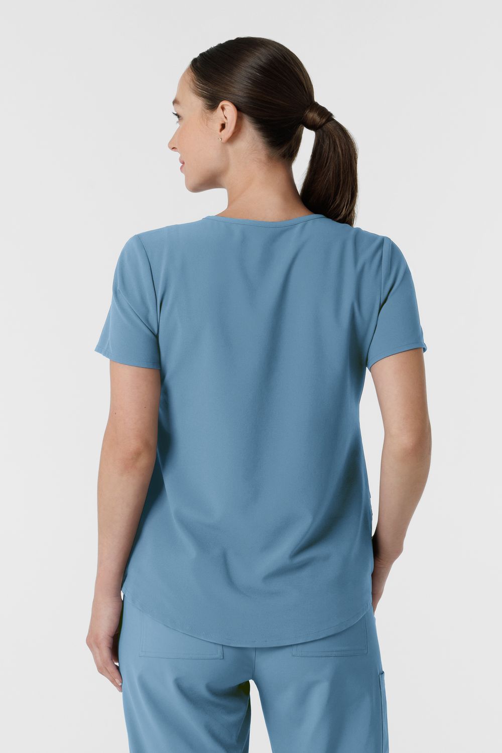 Casacca donna 6134 scollo a V pacific blue