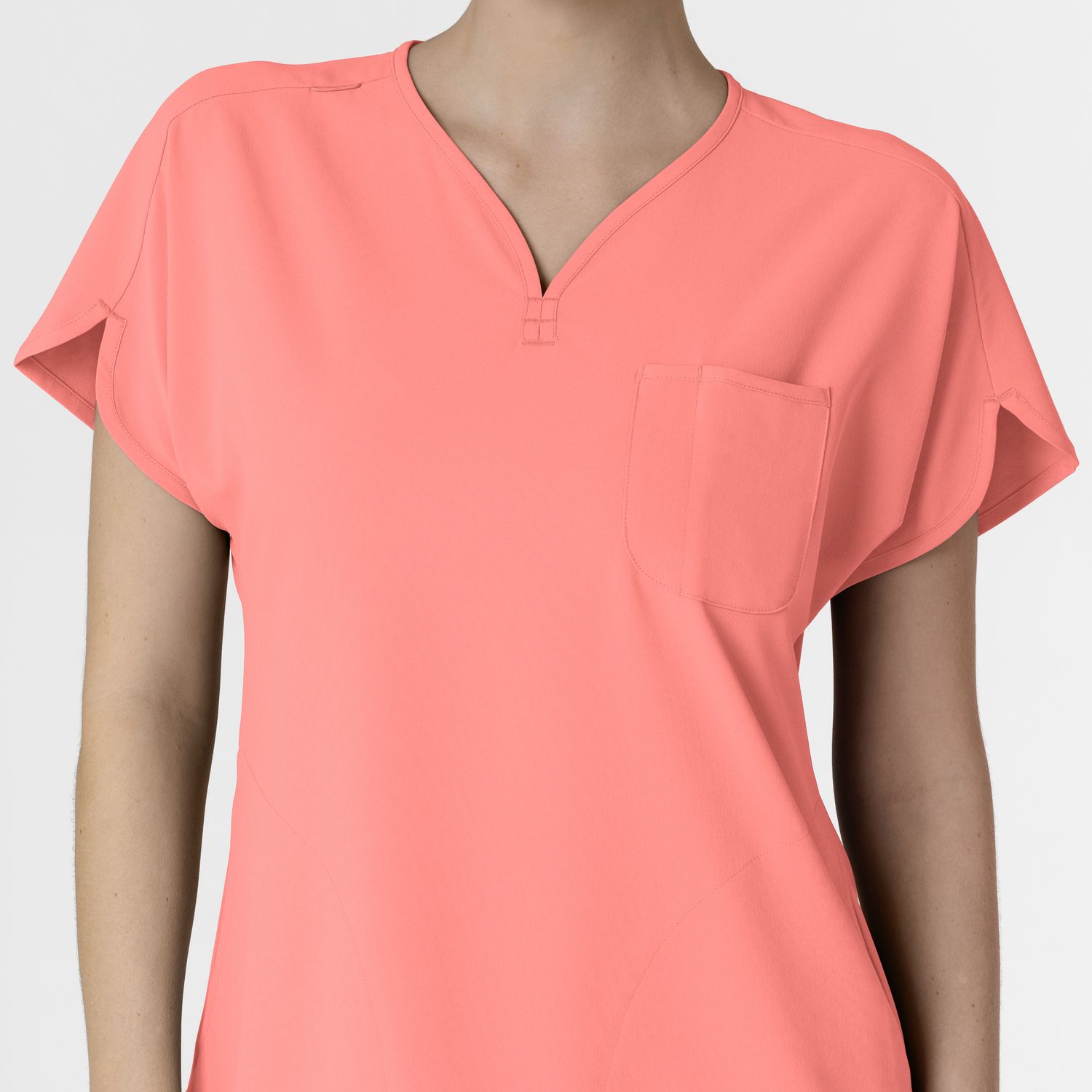 Casacca donna 6634 scollo a V arrotondato paradise pink