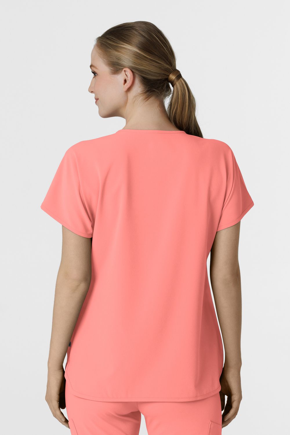 Casacca donna 6634 scollo a V arrotondato paradise pink