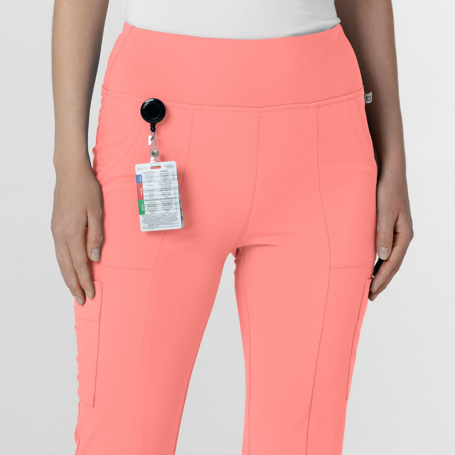 Pantalone donna 5534 cargo svasato paradise pink