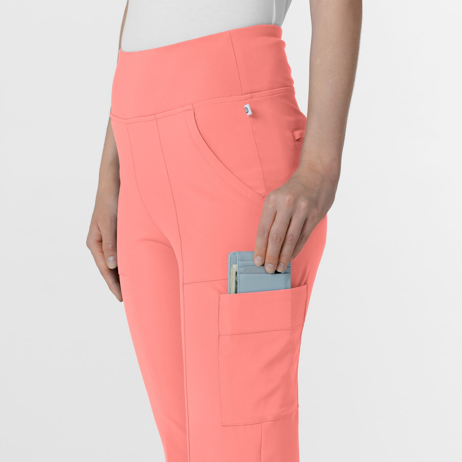 Pantalone donna 5534 cargo svasato paradise pink