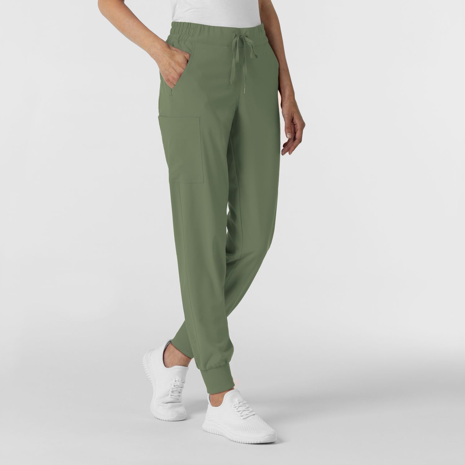 Pantalone donna 5934 cargo jogger olive