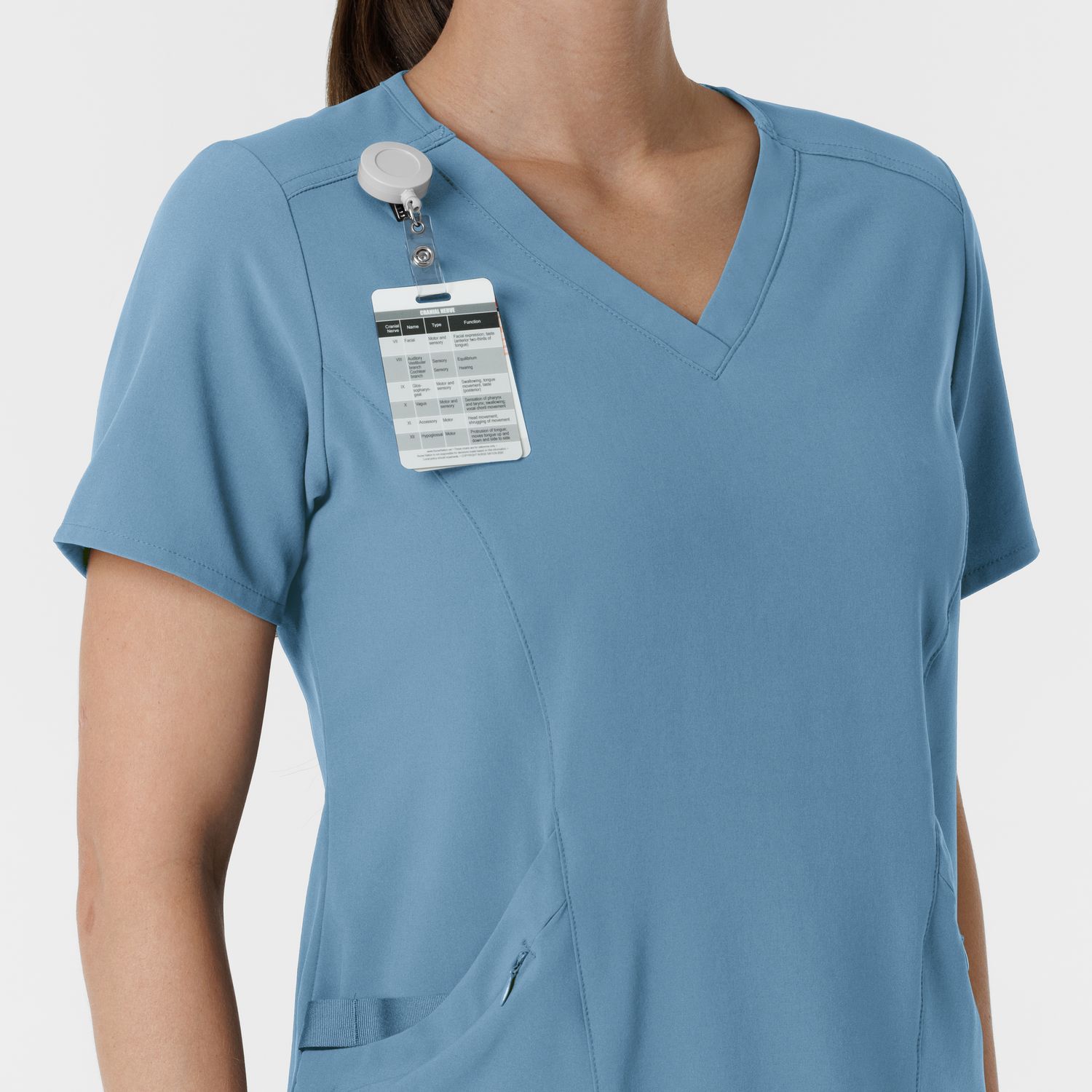 Casacca donna 6134 scollo a V pacific blue