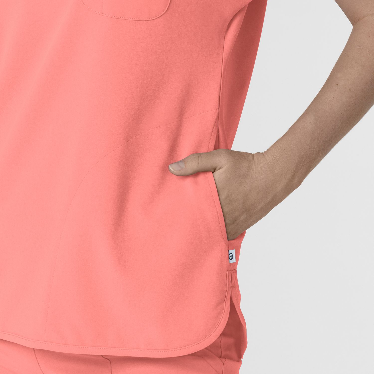 Casacca donna 6634 scollo a V arrotondato paradise pink